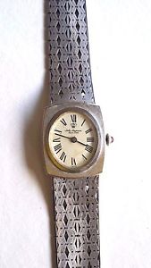Gorgeous Jules Jurgensen watch gentle man 14K white Gold elegant formal