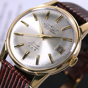 1960s Vintage Citizen Jet Auto Dater 39 J 18K Gold Automatic Date Men's Watch