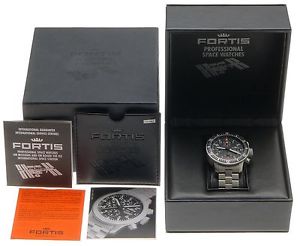 FORTIS MENS WATCH 638.10.11.M B-42 COSMONAUTS OFFICIAL CHRONOGRAPH LIGHTLY USED