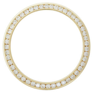 Rolex Datejust 14K Oro Giallo & 2 Ct. Diamanti Custom Lunetta per 36mm