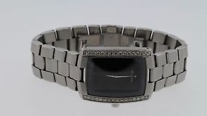 Men's Stainless Steel Movado Black Dial Watch 1.21CTW Diamonds Model:84 C6 1452
