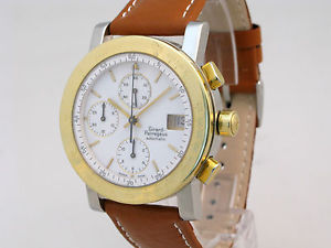 GIRARD-PERRGAUX 7000 GBM STEEL & GOLD AUTOMATIC CHRONOGRAPH WATCH