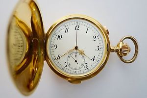 750 / 18Kt. 1/4 Sunden Repetition Herrentaschenuhr  LIEGE /Doxa 1905