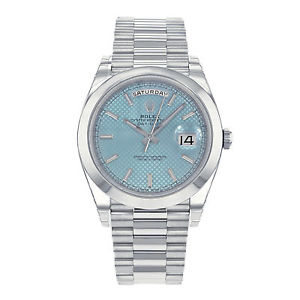 Rolex Day-Date President 228206 IBLSP Ghiaccio Quadrante Blu Platinum