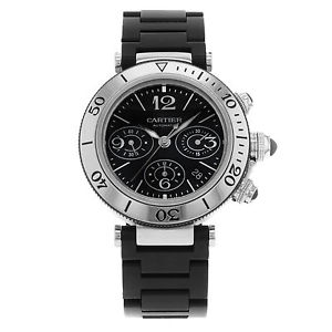 Cartier Seatimer W31088U2 Acero & Goma Reloj Automático De Hombre