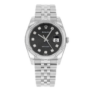 Rolex Datejust 116234 BKJDJ 18K Oro Blanco & Acero Inoxidable Automático Hombres