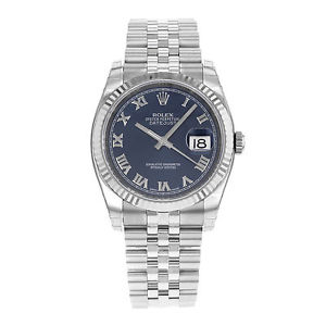 Rolex Datejust 116234 BLRJ Acero & 18K Oro Blanco Reloj Automático De Hombre
