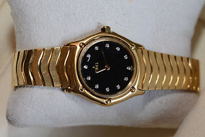Ebel luxury  womens 18kt  watch with diamond markers