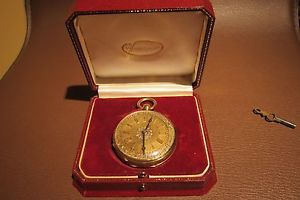 Fabulous Le Roy & Fils 18K Solid Gold Pocket Watch w/22K Dial No Scrap 74g RUNS