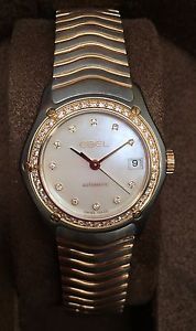 EBEL Classic Lady Automatic 18K Rose Gold Diamond Stainless Steel 27.1mm 1215928