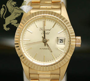77 Grams 18K Solid Yellow Gold Automatic Watch Ladies Bracelet