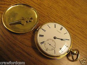 Rare Denis Blondel Solid 18k Gold Hunter Case Pocket Watch ca1850 SN 20951