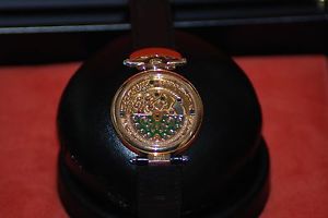 FINE AND UNIQUE LADY'S BOVET ROSE GOLD WITH PEARL AND ENAMEL RETAIL $65000