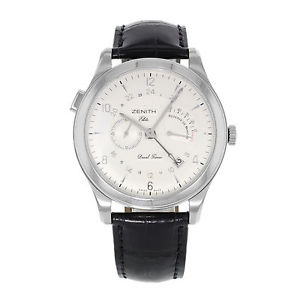 Zenith Grande Clase Elite Hora Dual 03.0520.683 Acero Inoxidable Automático