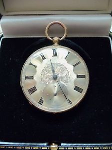 Thomas F Cooper 18k solid gold pocket watch with equestrian scene (circa 1860)