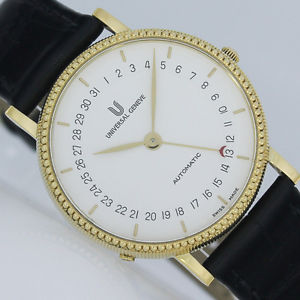 UNIVERSAL GENEVE ZEIGERDATUM GOLD Ø33mm AUTOMATIK MIKROROTOR