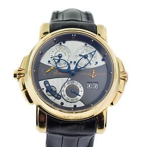 Men's Ulysse Nardin Sonata 676-88 18K Rose Gold Dual Time Automatic Watch