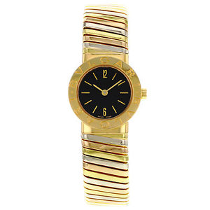 Bvlgari Tubogas BB232TYWP 18K dreifarbiges Gold Damenuhr