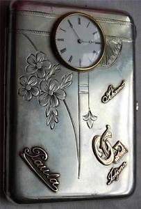 Museum antique Imperial Russian silver&gold cigarette case with Charles Vacheron