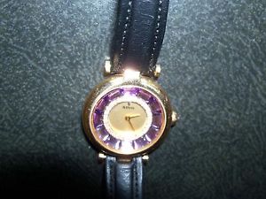 H Stern 18KT 750 Gold Diamond & Amethyst Watch Case & Buckel Marked 750