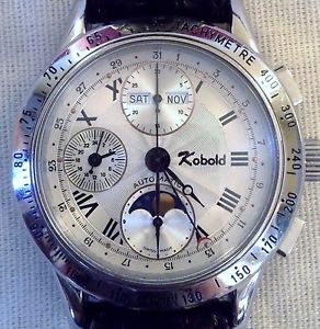 Kobold Watch – Early Limited Edition: Chronograph / Moonphase / Crocodile Band