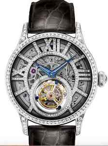 Diamond exalted series tourbillon mechanical watch cutout genuine diamonds watch