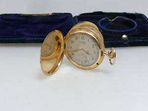 J. ASSMAN GLASHÜTTE SA. TASCHENUHR AUS 585er GELBGOLD 100gr
