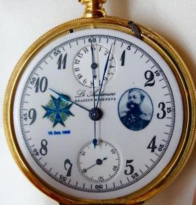 MUSEUM Louis Audemars 14k gold&enamel CHRONOGRAPH award watch.Prince Wilhelm