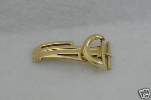 Audemars Piguet 18K yellow gold deployment buckle clasp, 16mm, new style, mint