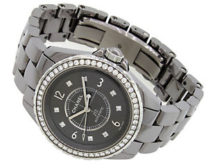 CHANEL J12 Chromatic, Titanium Ceramic, 38mm Auto, Diamond Dial/Bezel, H2566