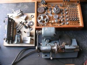 SUPERB 8mm BOLEY F1 WATCHMAKER CLOCKMAKER LATHE & CASE FULL OF ACCESSORIES