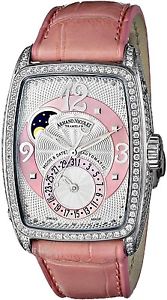NIB Armand Nicolet Women's  Moon Phase Automatic Watch with 1.87 ct Diamonds