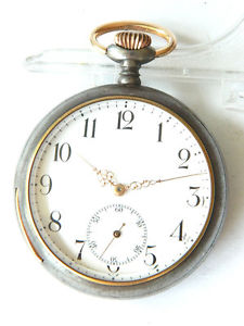 ca.1920 Swiss Brevet QUARTER-HOUR REPEATER POCKET WATCH Black Oxide, Video