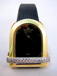 Schlegel & Plana Electronic Armband Uhr 18K 750 Gold mit Brillanten 70er Jahre