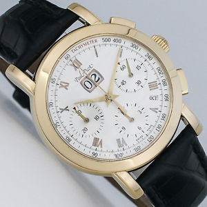 PAUL PICOT FIRSHIRE BIG DATE GOLD CHRONOGRAPH 39,5mm UHR