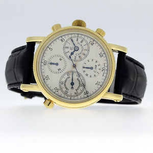 CHRONOSWISS CHRONOGRAPH RATTRAPANTE GOLD 5/2014 REVISION DOPPELCHRONO UHR
