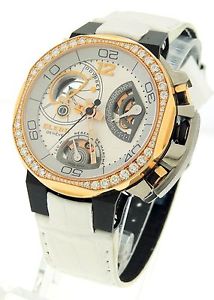 Clerc Odyssey 18k Rose Gold Diamond Ceramic Steel Automatic Dress Watch