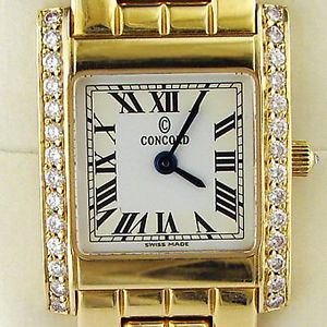 Concord la Tour 14k Gold Diamond Ladies Watch with Box
