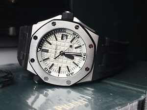Audemars Piguet Royal Oak Offshore White Silver Diver Complete & Warranty - NYC