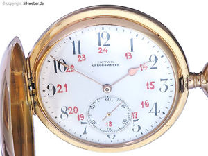 Invar Taschenuhr "Chronometer" Gold ca. 1911