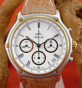 Original Ebel Sport Classique Herren Chronograph in Edelstahl Gelbgold