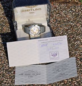 crono BREITLING limited edition 1000 pezzi BLUE IMPULSE 1995 completo come nuovo