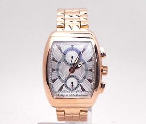 Dubey & Schaldenbrand Gran Chrono 18k Rose w/Gold Bracelet Auto Watch Box & Ppr