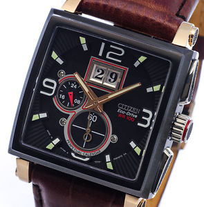 NEW MENS CITIZEN ECO DRIVE PERPETUAL CALENDAR TWIN DATE SAPPHIRE BT0079-07E