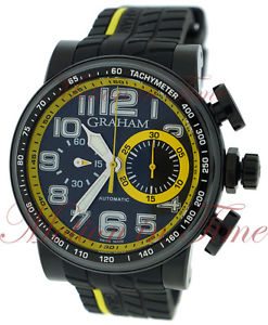 Graham Silverstone Stowe "Yellow" Stainless Steel Black PVD Chronograph 48mm
