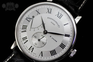 EBERHARD & CO. 8 JOURS WATCH / GRANDE TAILLE 21027.2  AUTHORIZED RETAILER $6,540