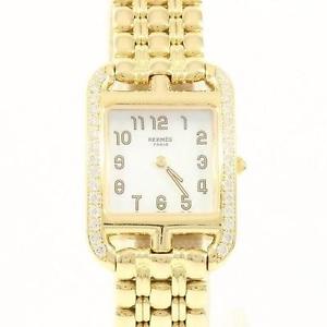 Authentic HERMES CC1.288 Cape Cod YG D Quartz  #260-000-718-5922