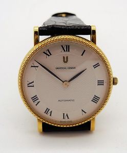 UNIVERSAL GENEVE 750 GOLD HERRENARMBANDUHR AUTOMATIC KAL.2-66 MIT MICROROTOR