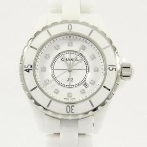 Authentic CHANEL H1628 J12 33mm Ceramic 12P Quartz  #260-001-184-6727