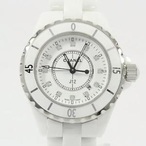 Authentic CHANEL H1628 J12 33mm Ceramic 12P Quartz  #260-001-058-1667